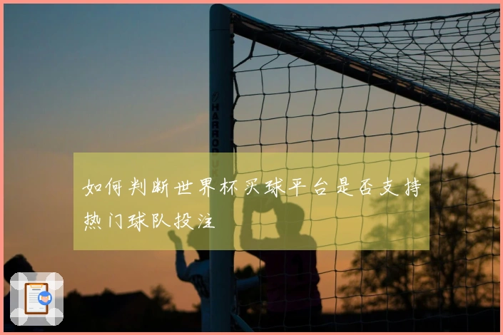 如何判断世界杯买球平台是否支持热门球队投注